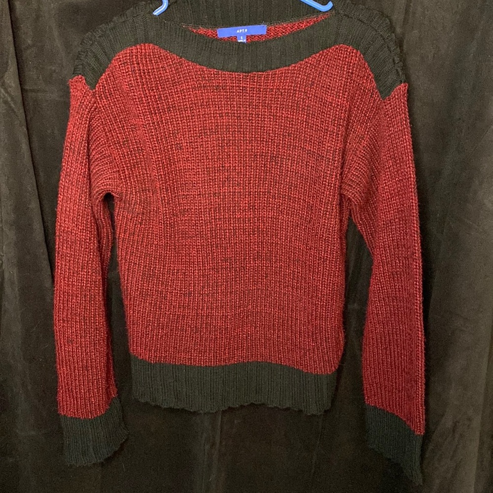Red and Black Cozy Sweater